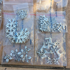 Holiday Christmas Winter plated charms/pendants