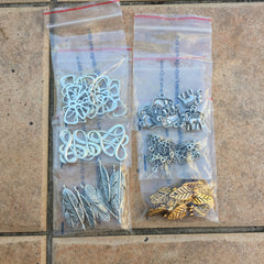 Mixed lot of plated charms/pendants