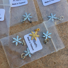 Sterling silver and gold filled snowflake charms/pendants