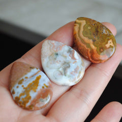 Ocean Jasper 30x22mm drop cabochons