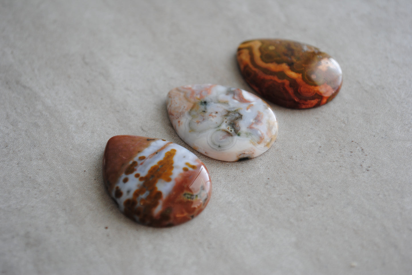Ocean Jasper 30x22mm drop cabochons