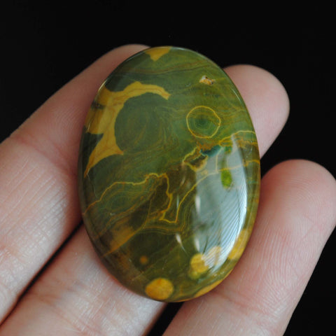 Ocean Jasper 35x25mm oval cabochon