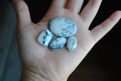 Dendritic agate (aka dendritic opal) cabochons