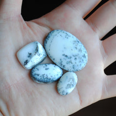 Dendritic agate (aka dendritic opal) cabochons
