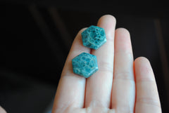 Apatite hexagon cabochons