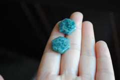 Apatite hexagon cabochons