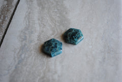 Apatite hexagon cabochons