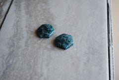 Apatite hexagon cabochons