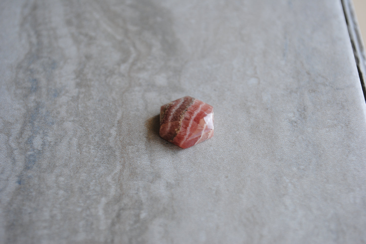 Rhodochrosite hexagon cabochon