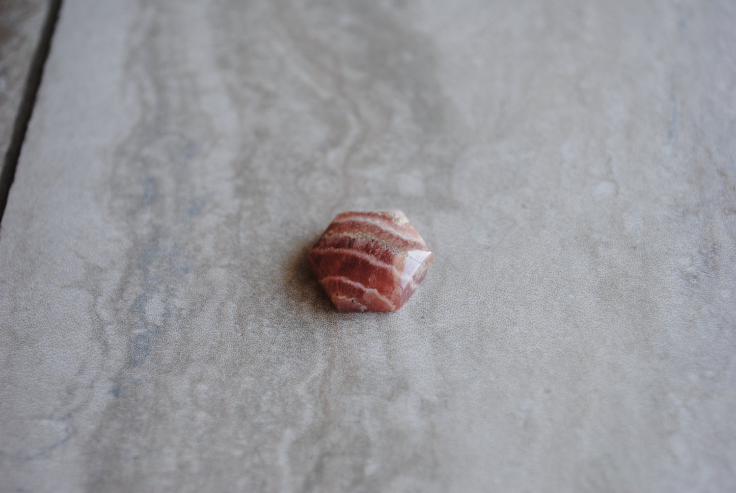 Rhodochrosite hexagon cabochon