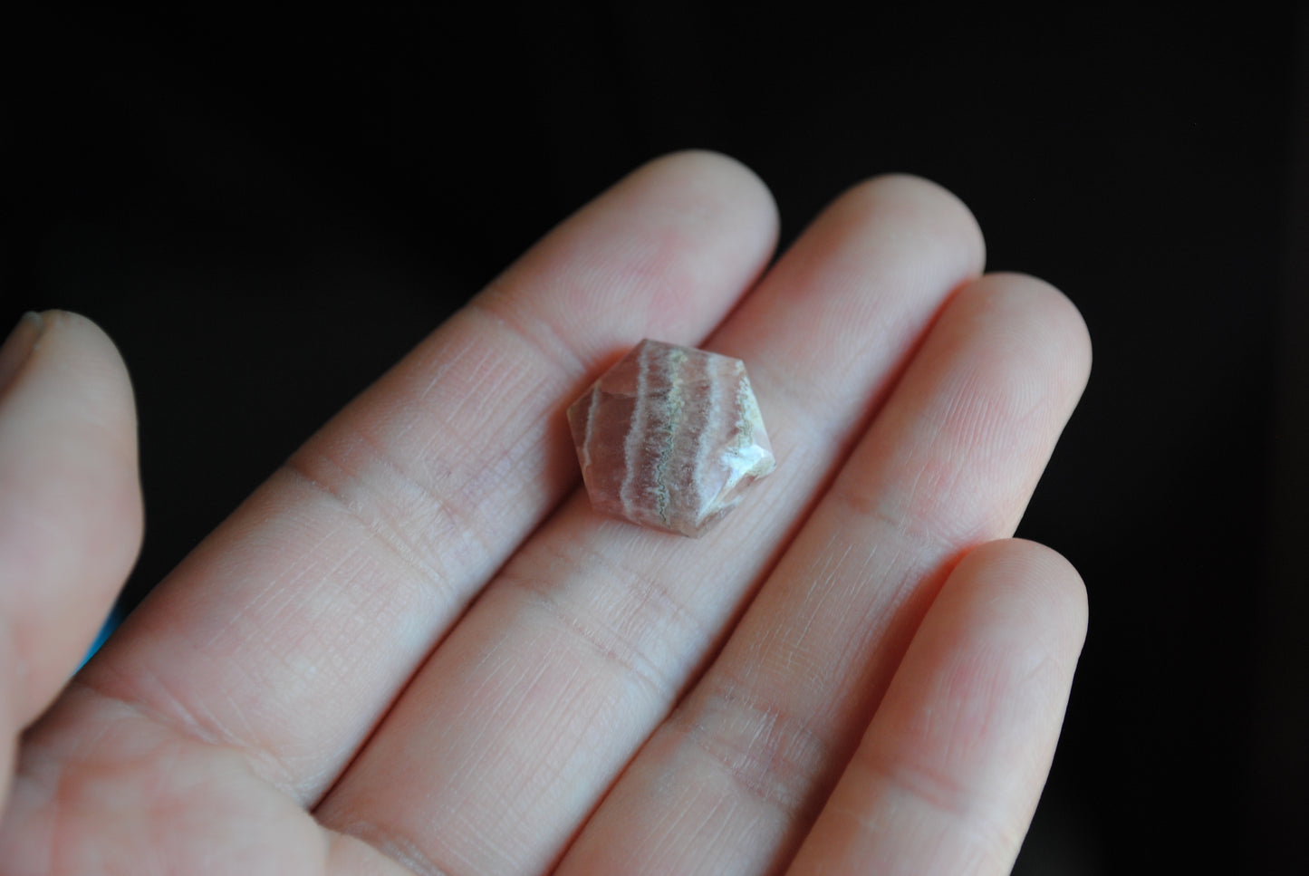 Rhodochrosite hexagon cabochon