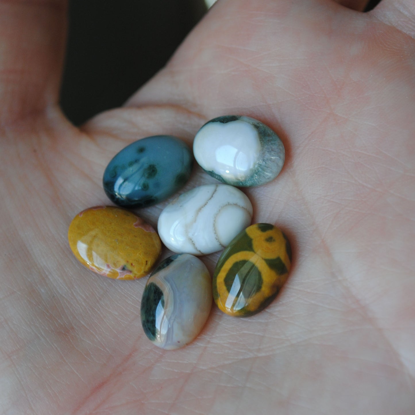 14x10mm drop Ocean Jasper cabochons