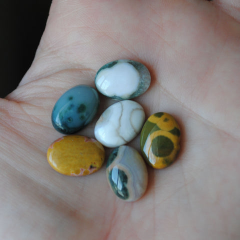 14x10mm drop Ocean Jasper cabochons