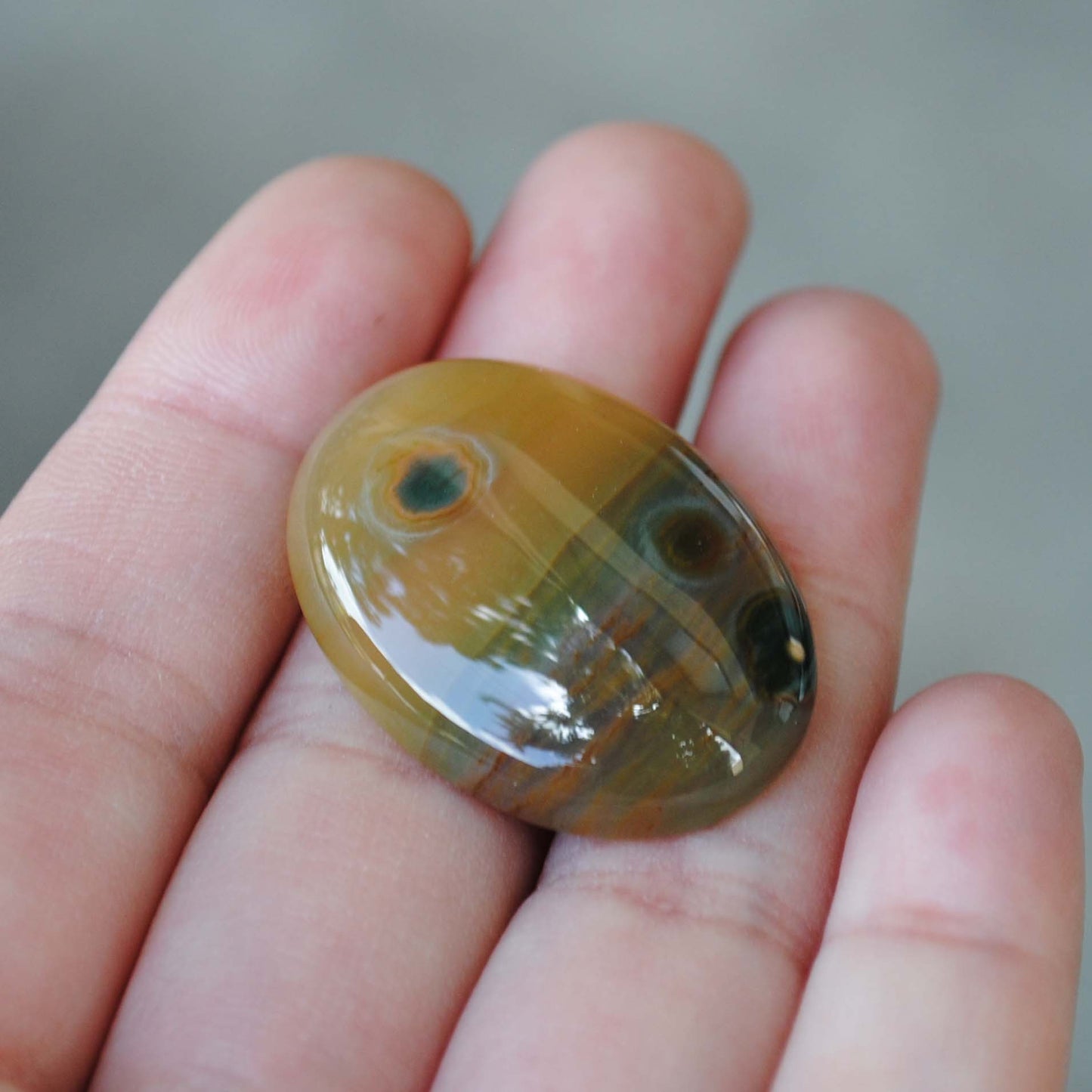 Oval Ocean Jasper cab
