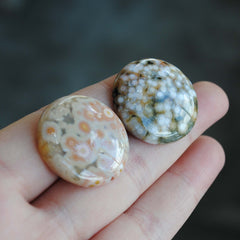 25mm round Ocean Jasper cabs