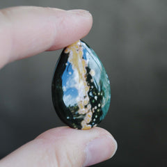 30 x 22mm drop Ocean Jasper cabs