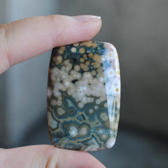 Large Rectangle Ocean Jasper cab