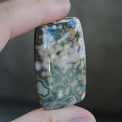 Large Rectangle Ocean Jasper cab