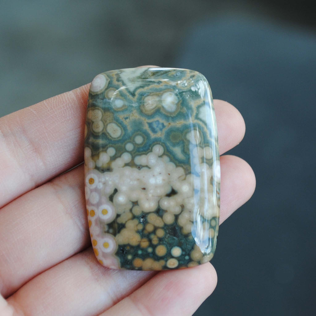 Large Rectangle Ocean Jasper cab