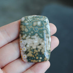 Large Rectangle Ocean Jasper cab