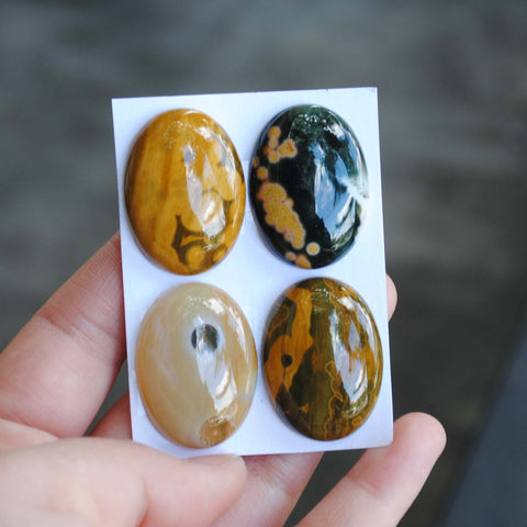 Oval Ocean Jasper cabs