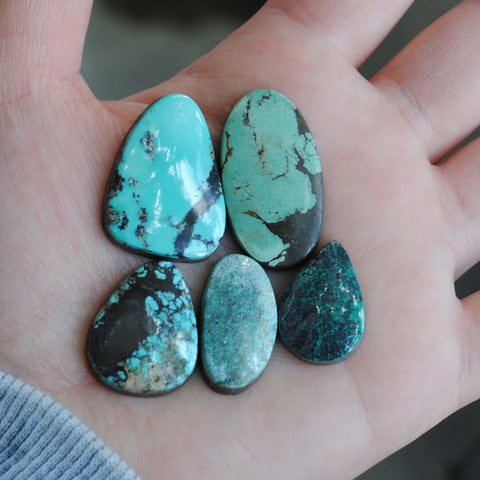 Cloud Mountain turquoise cabochons