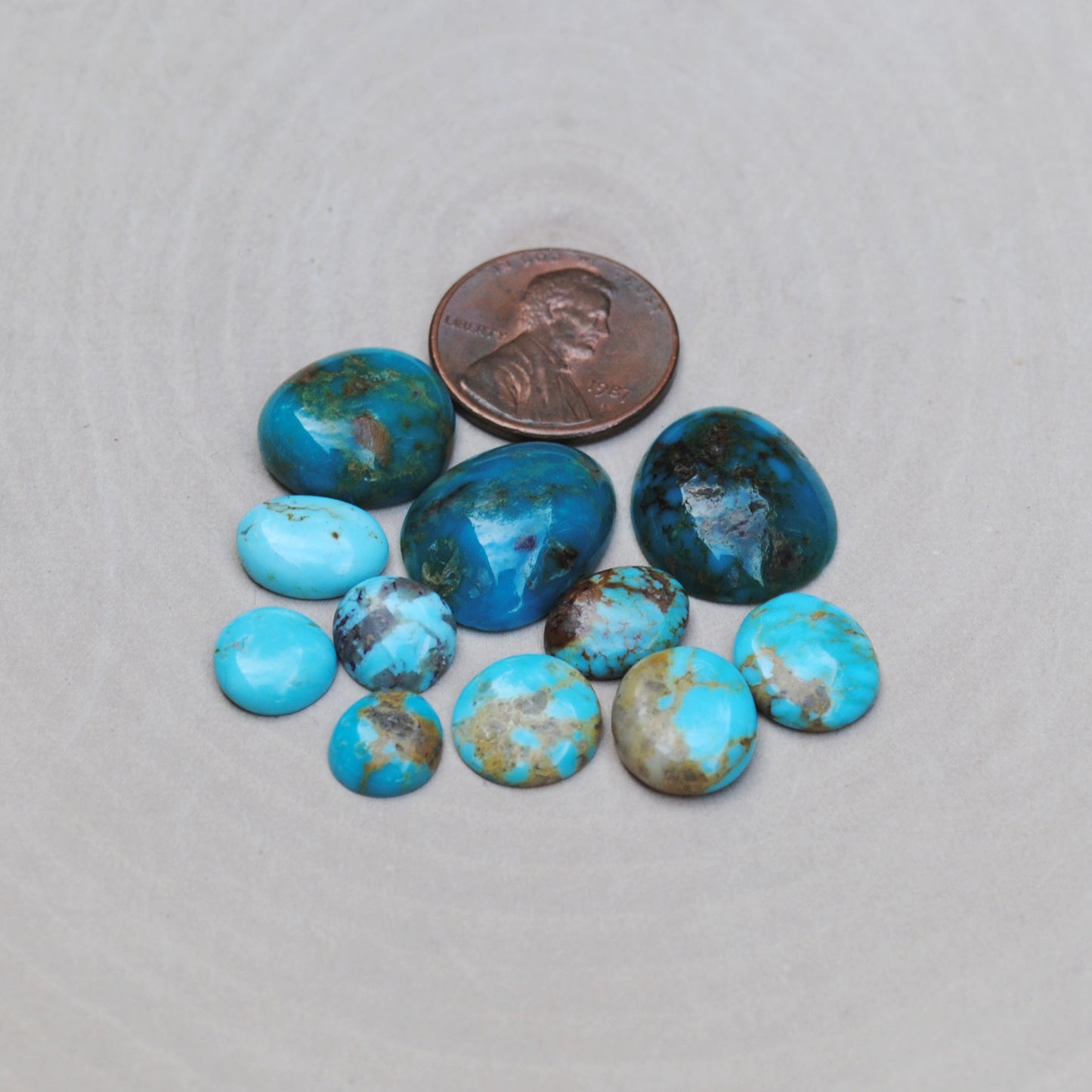 Kingman Turquoise Freeform Cabs (Lot 2)