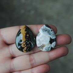 30 x 22mm drop Ocean Jasper cabs