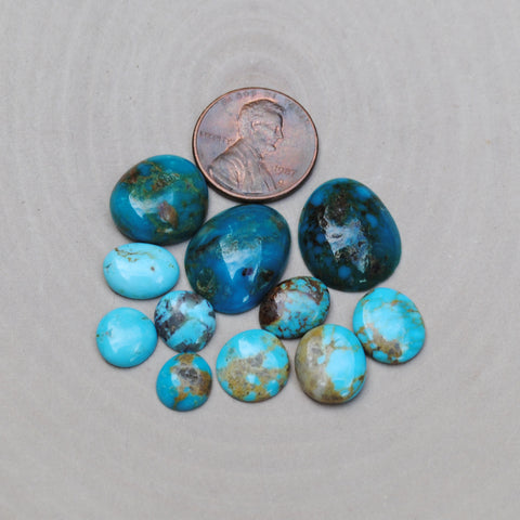 Kingman Turquoise Freeform Cabs (Lot 2)
