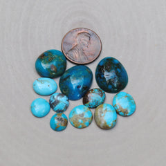 Kingman Turquoise Freeform Cabs (Lot 2)