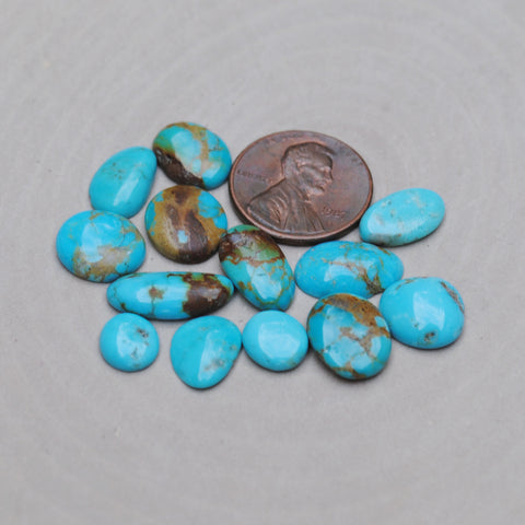 Kingman Turquoise Freeform Cabs (Lot 3)