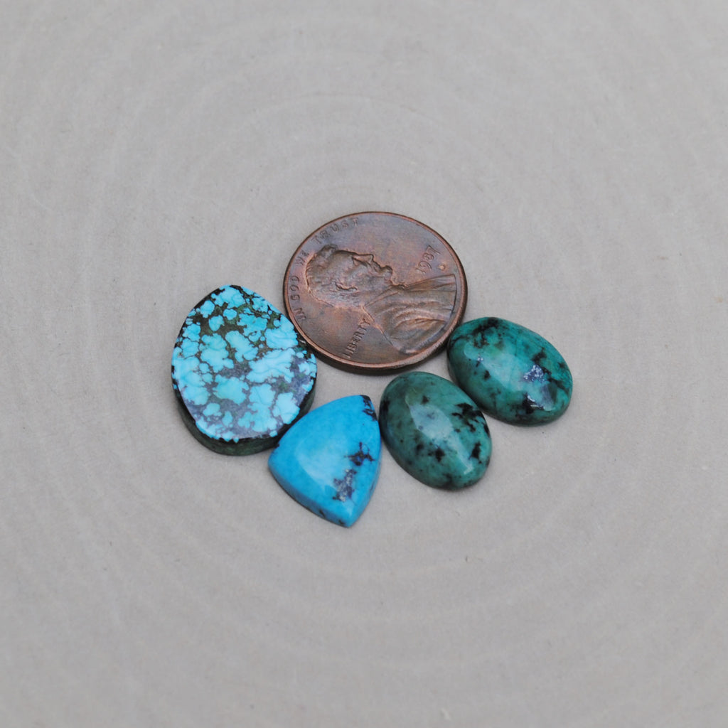 Unknown and Chinese Turquoise Cabs