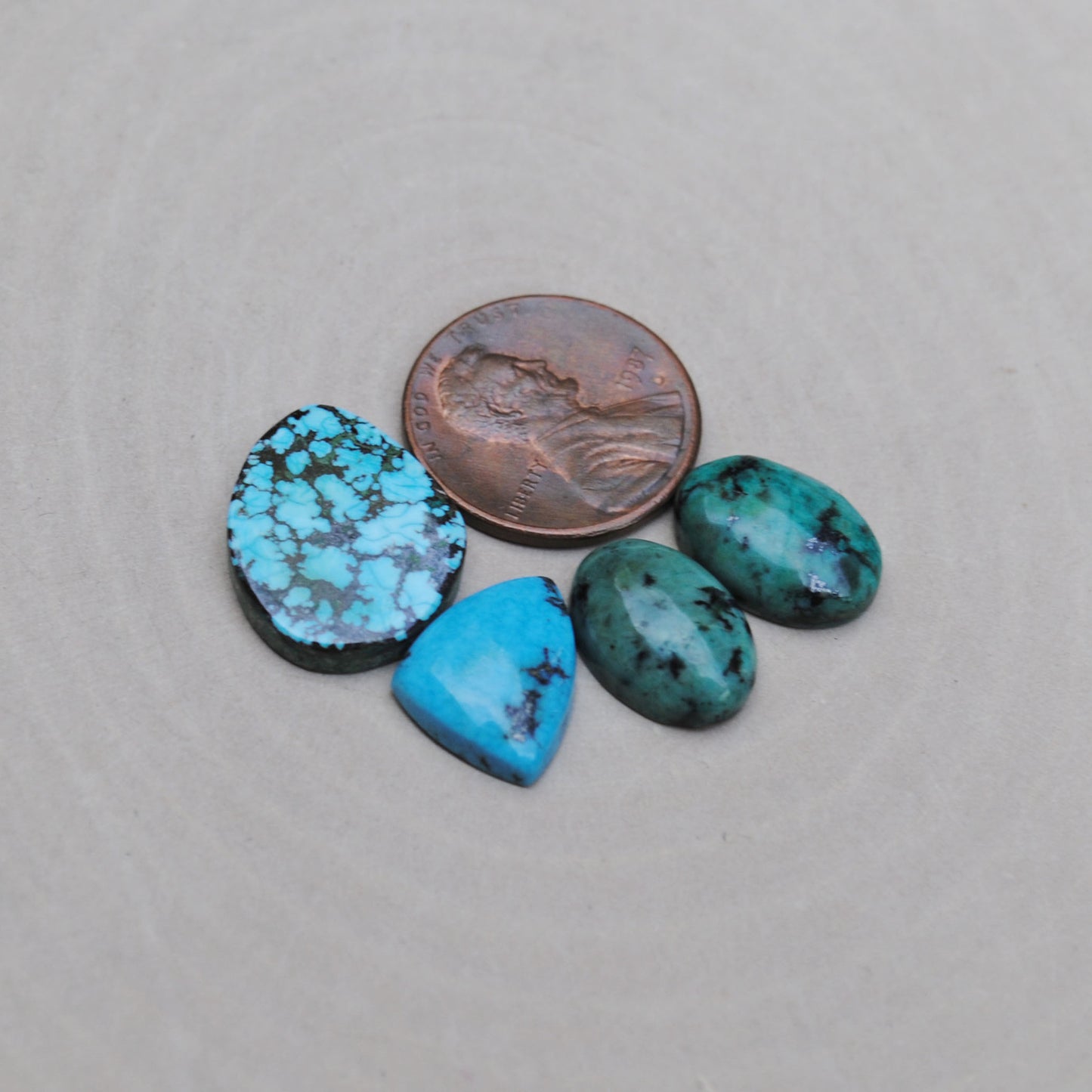Unknown and Chinese Turquoise Cabs