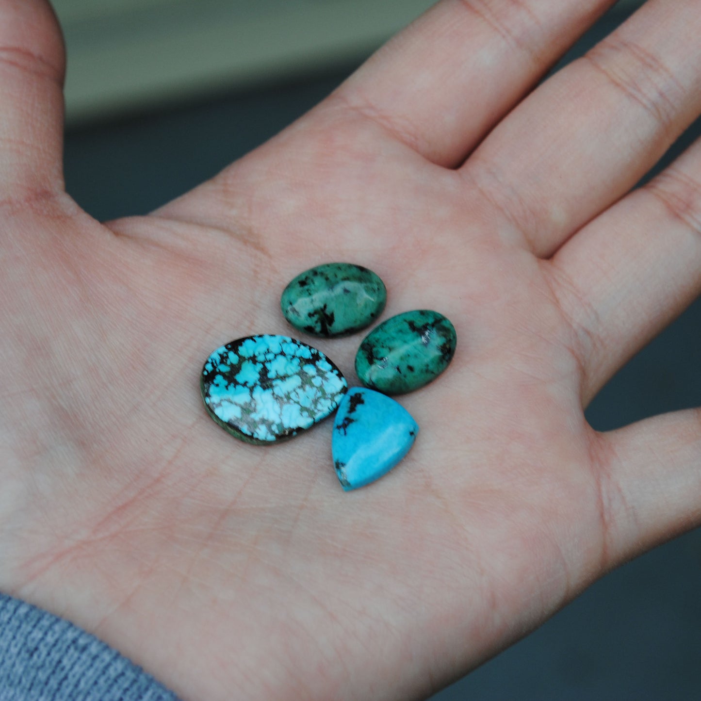 Unknown and Chinese Turquoise Cabs