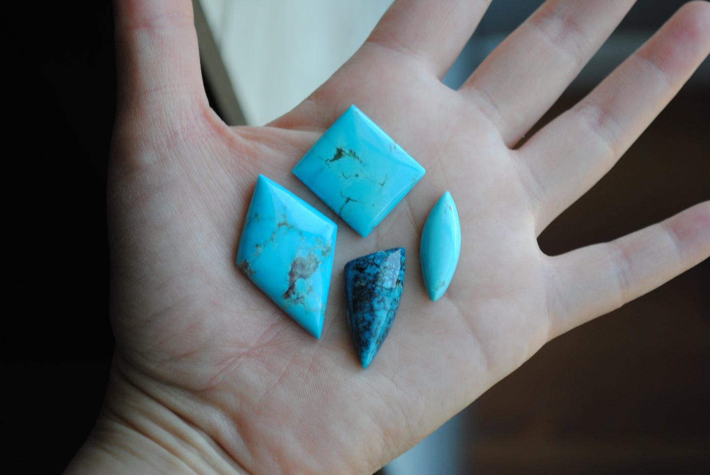 Kingman turquoise cabochons