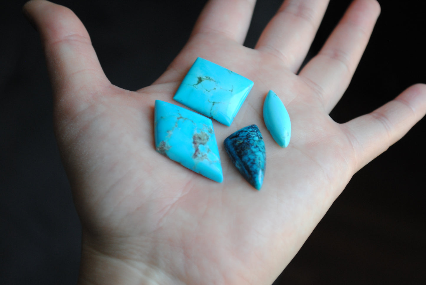 Kingman turquoise cabochons