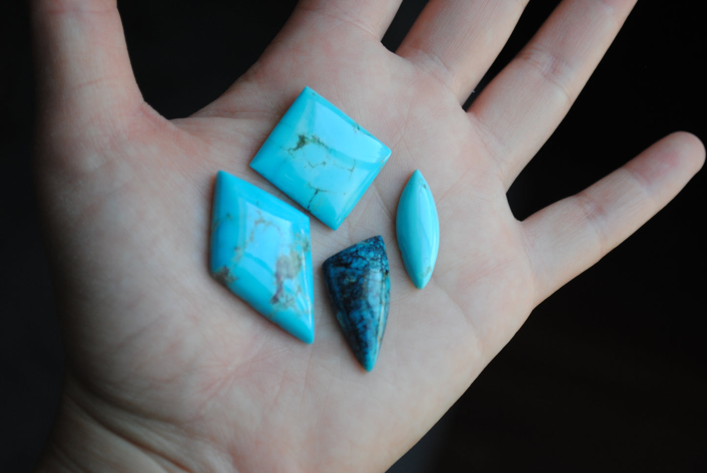 Kingman turquoise cabochons