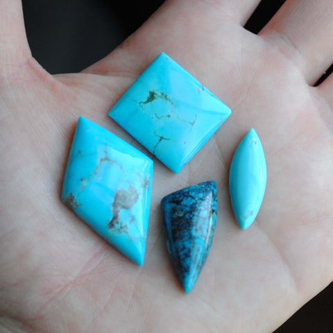 Kingman turquoise cabochons