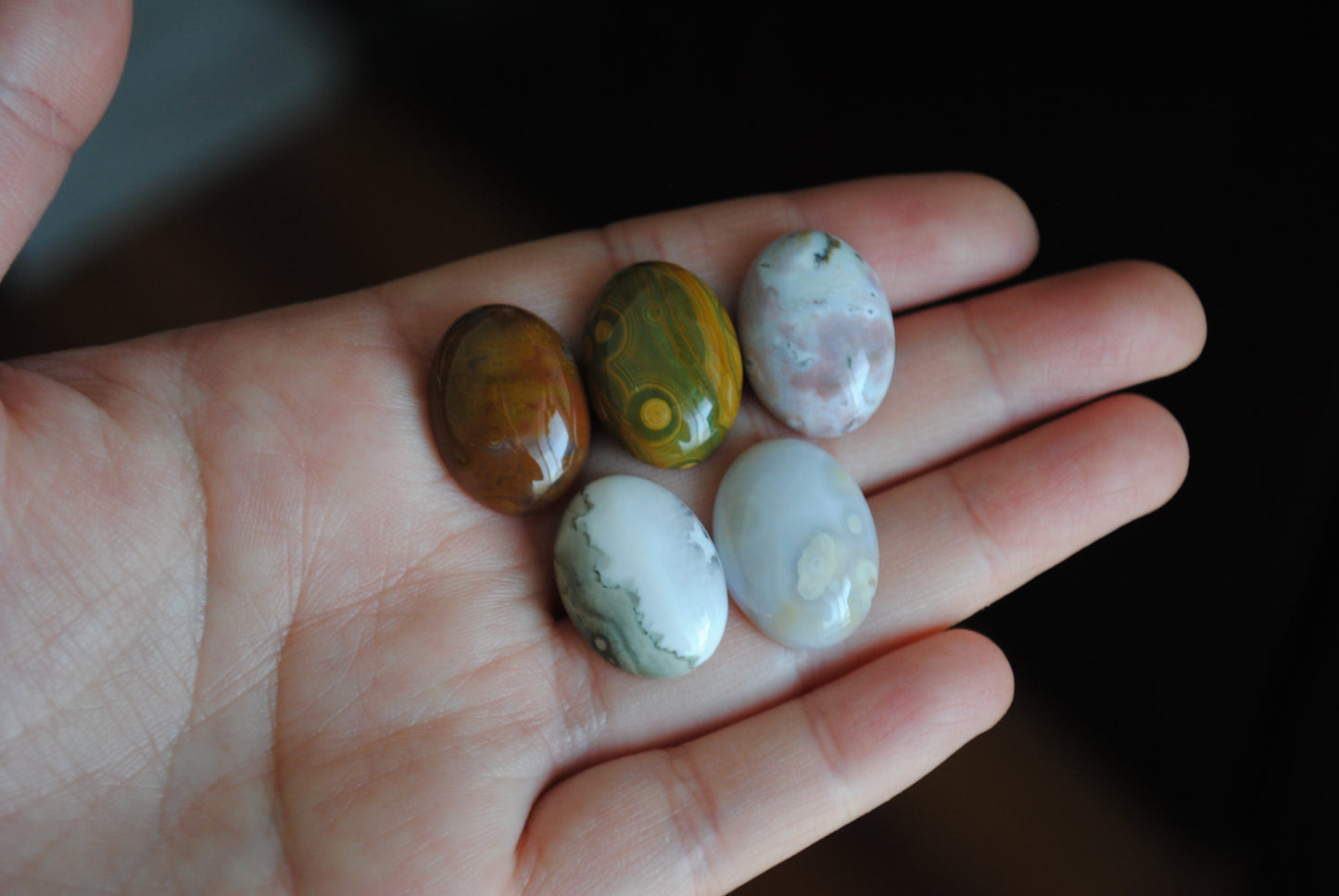 Ocean Jasper 15x20mm oval cabochons