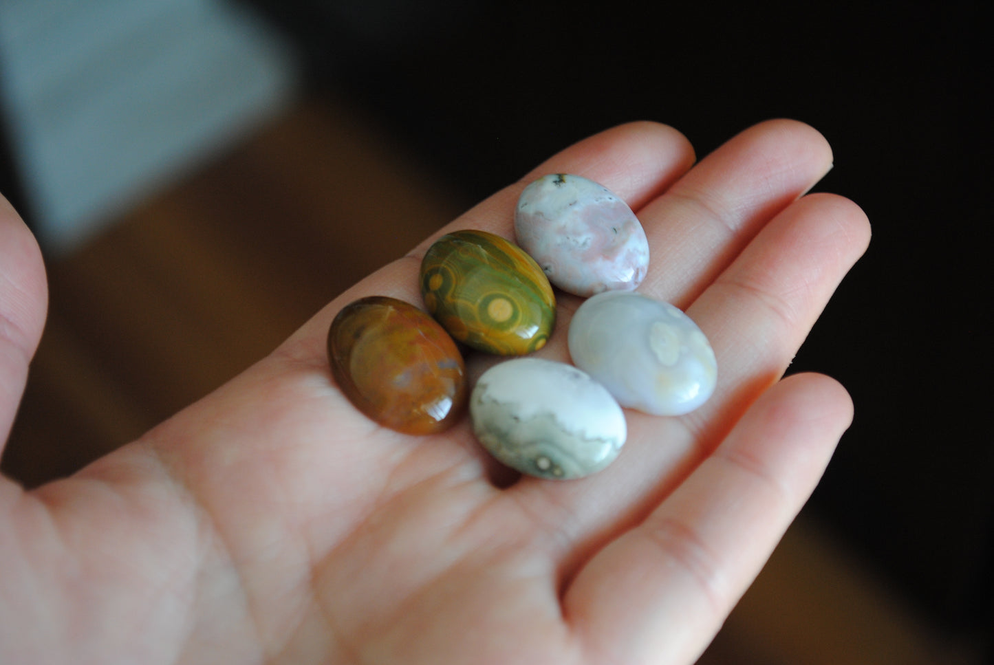 Ocean Jasper 15x20mm oval cabochons