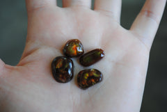 Fire Agate cabochons