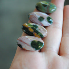 Oval Ocean Jasper cabs