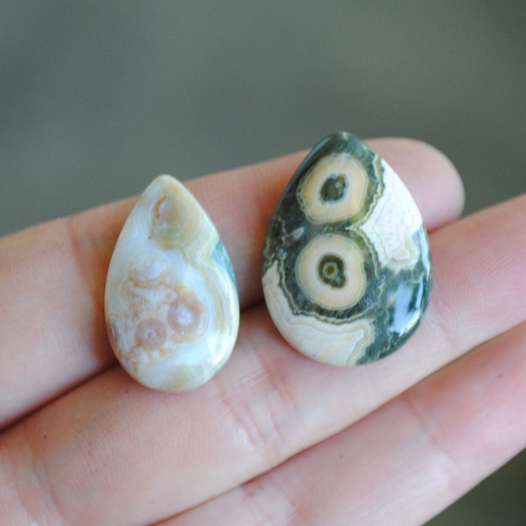 Drop Ocean Jasper cabochons