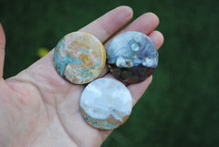 35mm round Ocean Jasper cabochons