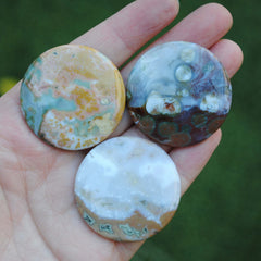 35mm round Ocean Jasper cabochons