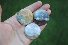 35mm round Ocean Jasper cabochons