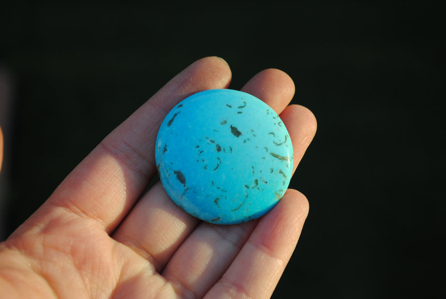 Kingman turquoise cabochon