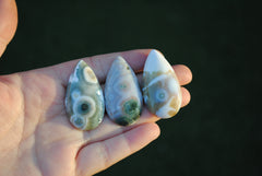 40 x 22mm drop Ocean Jasper cabochons