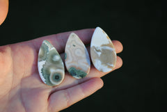 40 x 22mm drop Ocean Jasper cabochons