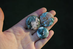 25mm, 30mm round Ocean Jasper cabochons